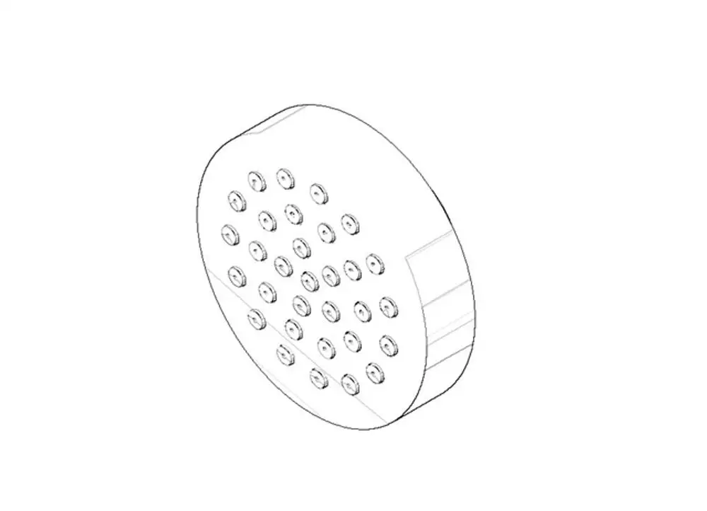 DORNBRACHT Sprayface für Seitenbrausen ERSATZTEILE 90120502700 D. 55 x 12 mm Platin, 90120502700-08 Galeriebild 1
